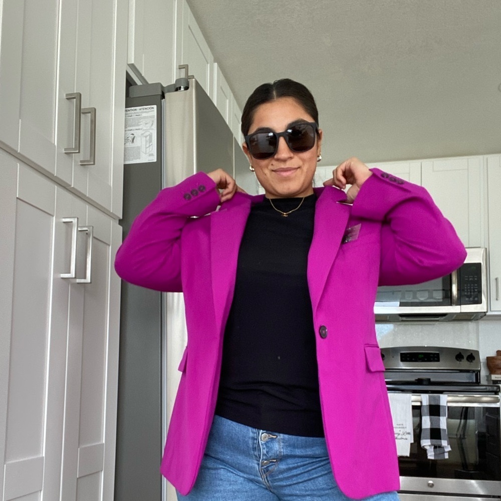 Bar III Puff - Shoulder One button Blazer